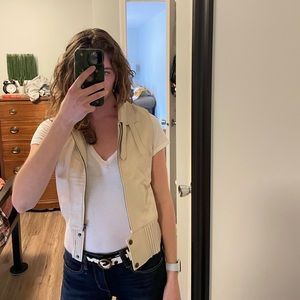 BCBG MaxAzria leather vest